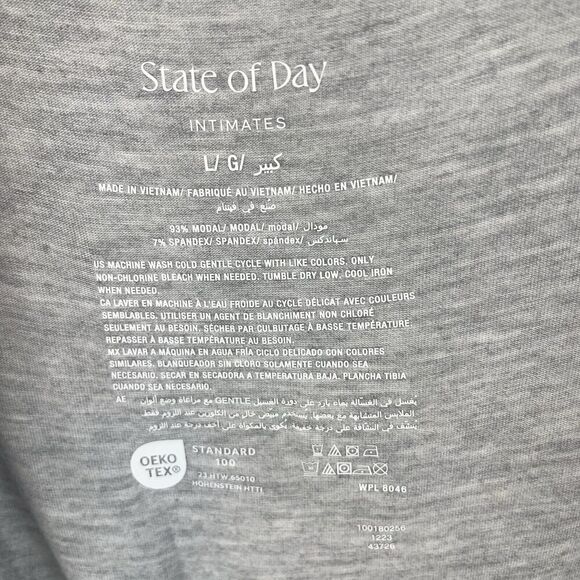 State of Day‎ Modal Cardigan Cozy Robe Gray Size Large - Picture 5 of 7